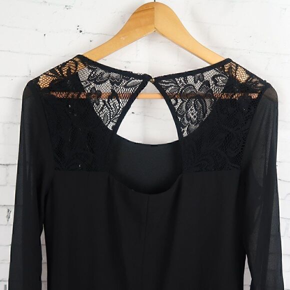 SPEECHLESS BLACK LONG SLEEVE ROUND NECK SHIFT DRESS SIZE SMALL NWT - Picture 10 of 12
